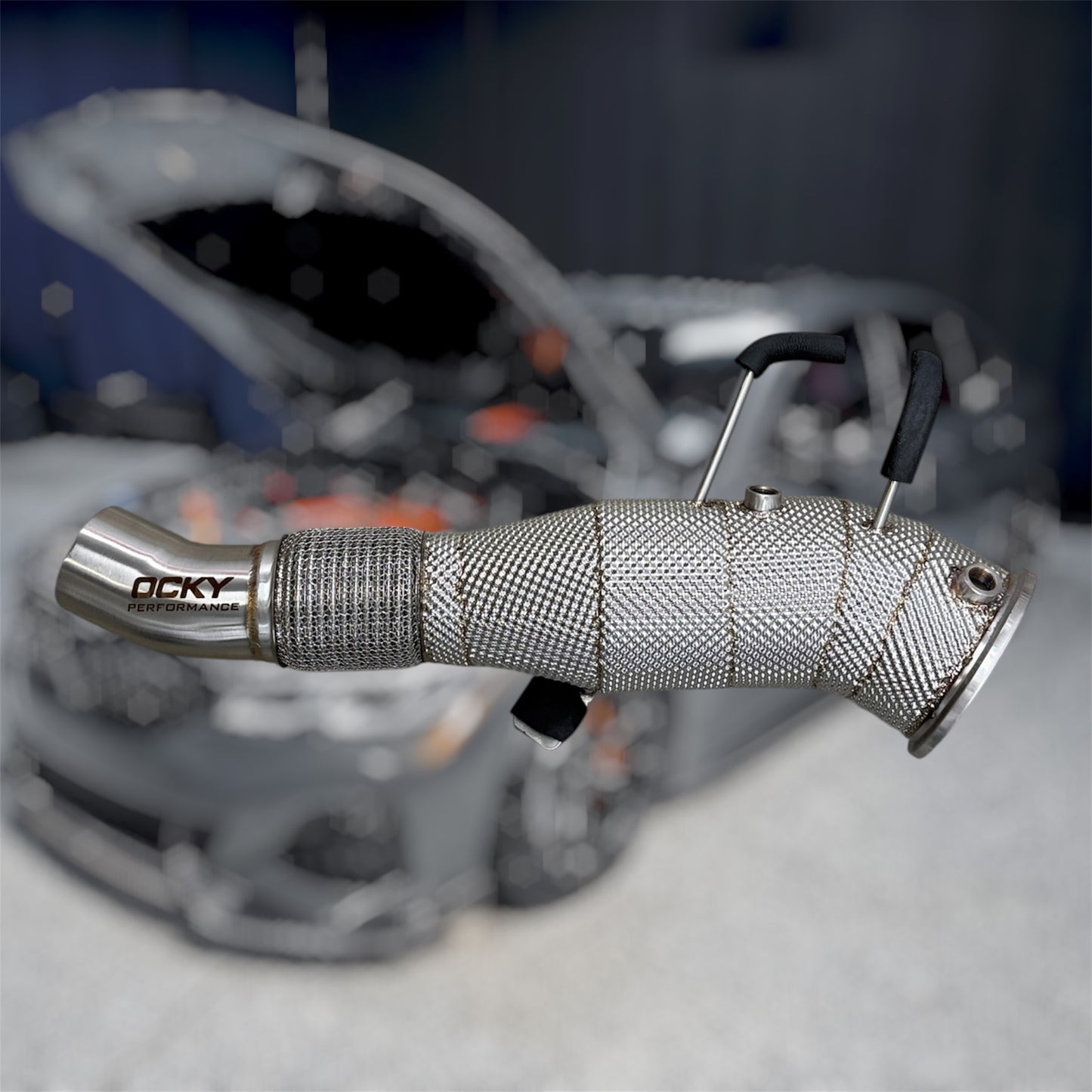 Ocky performance gen 3 catted downpipe W/ Heat shield